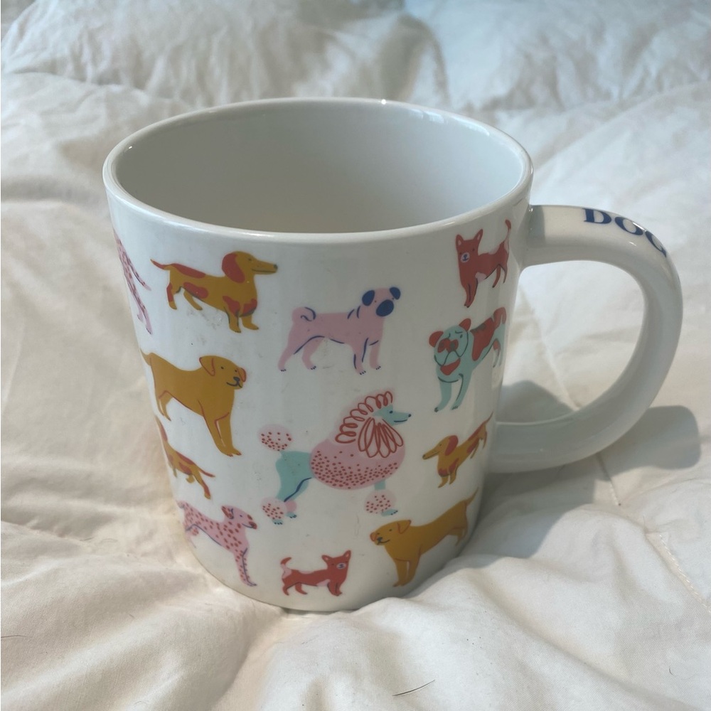 Park Lane White Ceramic Mug with Colorful Dog Illustrations